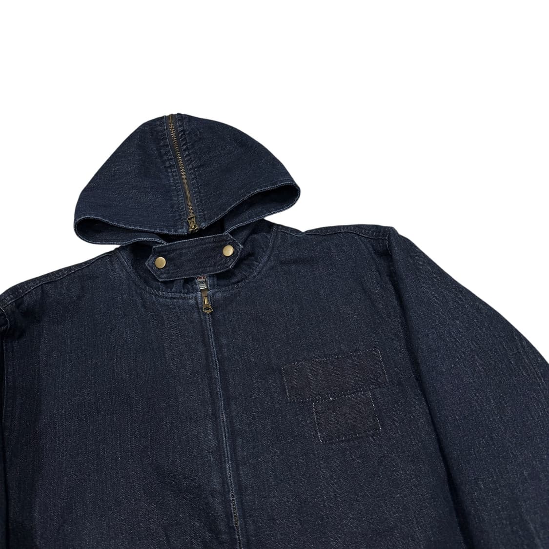 HOUSTON 휴스턴 데님 누빔 후드 자켓 XL 상품이미지2