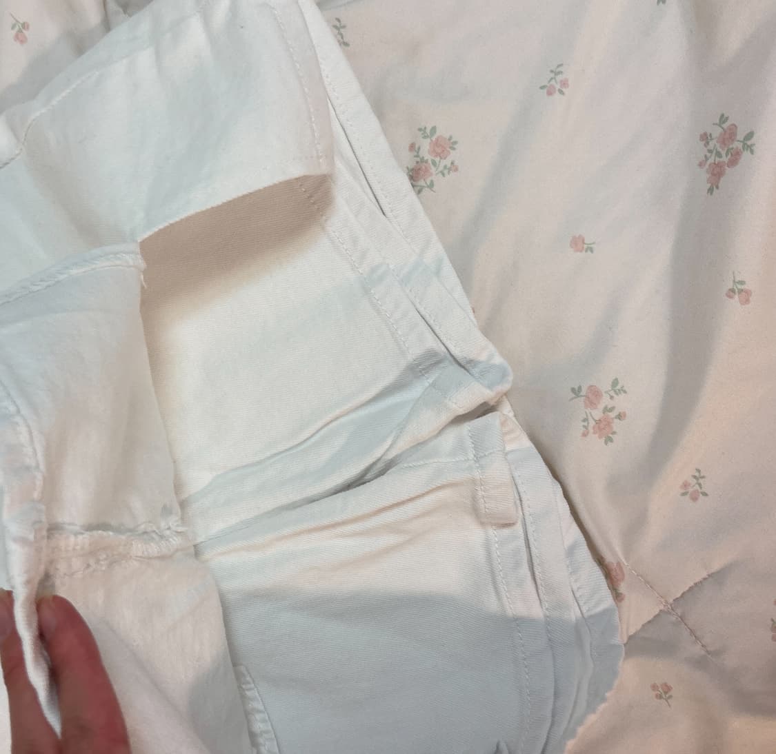 화이트 스판 미니 스커트 속바지 내장 상품이미지1