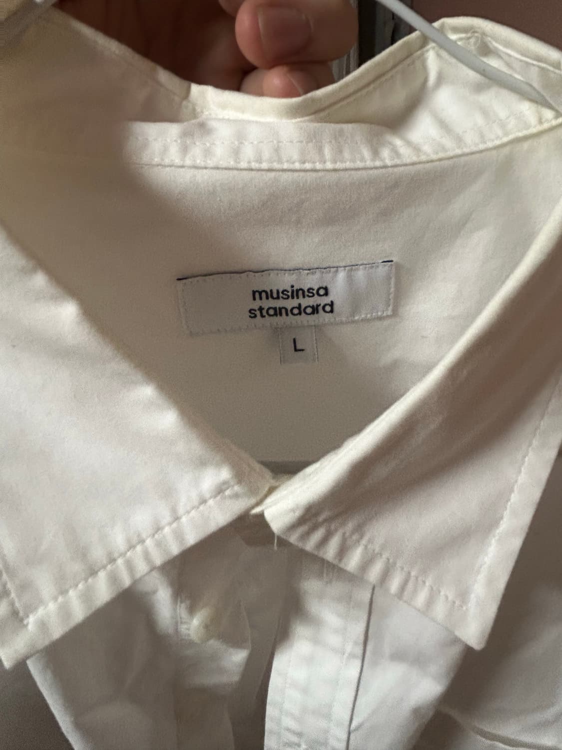 무탠다드 오버사이즈 반팔 셔츠 화이트 상품이미지4