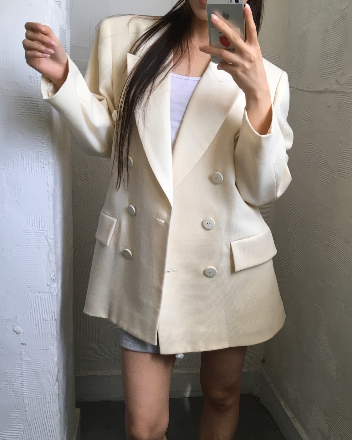 Yves Saint Laurent 입생로랑 90‘s 화이트 더블 브레스티 상품이미지2