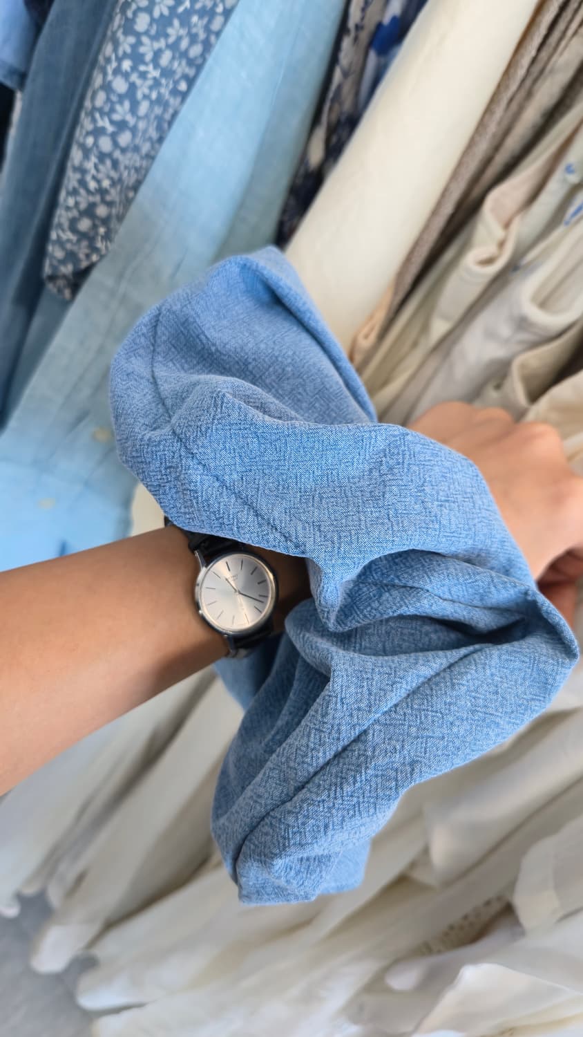 Large 헤어스크런치 더스티 블루 hair scrunchie 상품이미지2