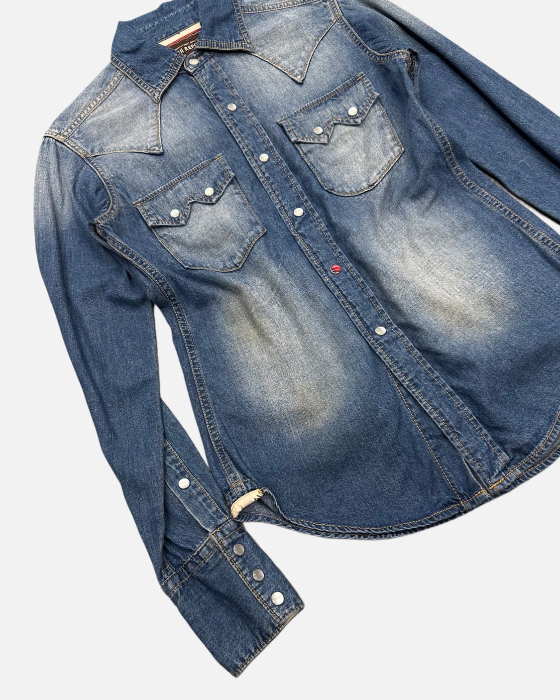 vintage western detail denim shirt 상품이미지2