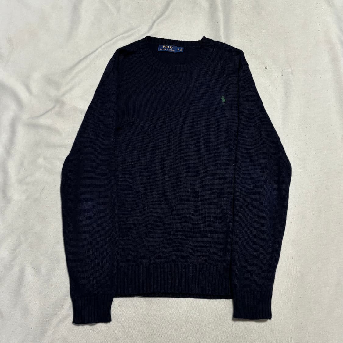 S 폴로랄프로렌 그린 포니 네이비 코튼 니트 상품이미지2