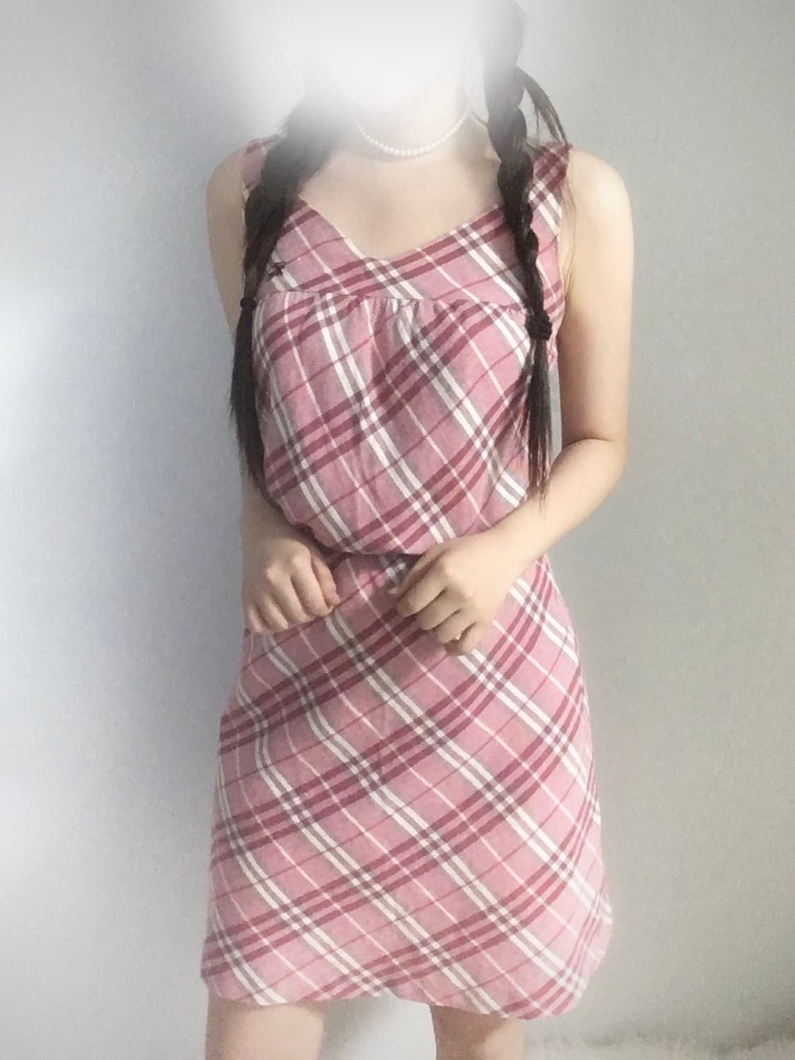 버버리 블루라벨 핑크 노바체크 원피스 상품이미지2