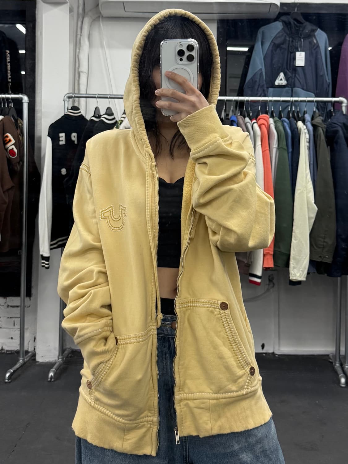 트루릴리전 머스타드 후드집업 상품이미지1