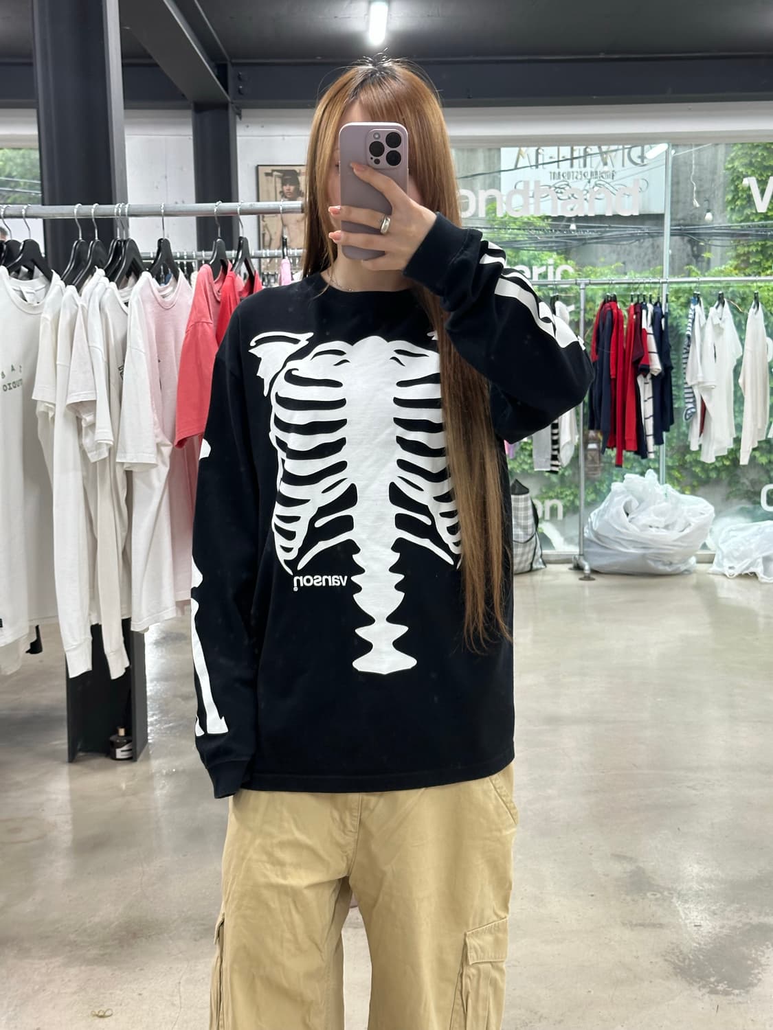 벤슨 본 스켈레톤 롱슬리브 매트블랙 상품이미지2