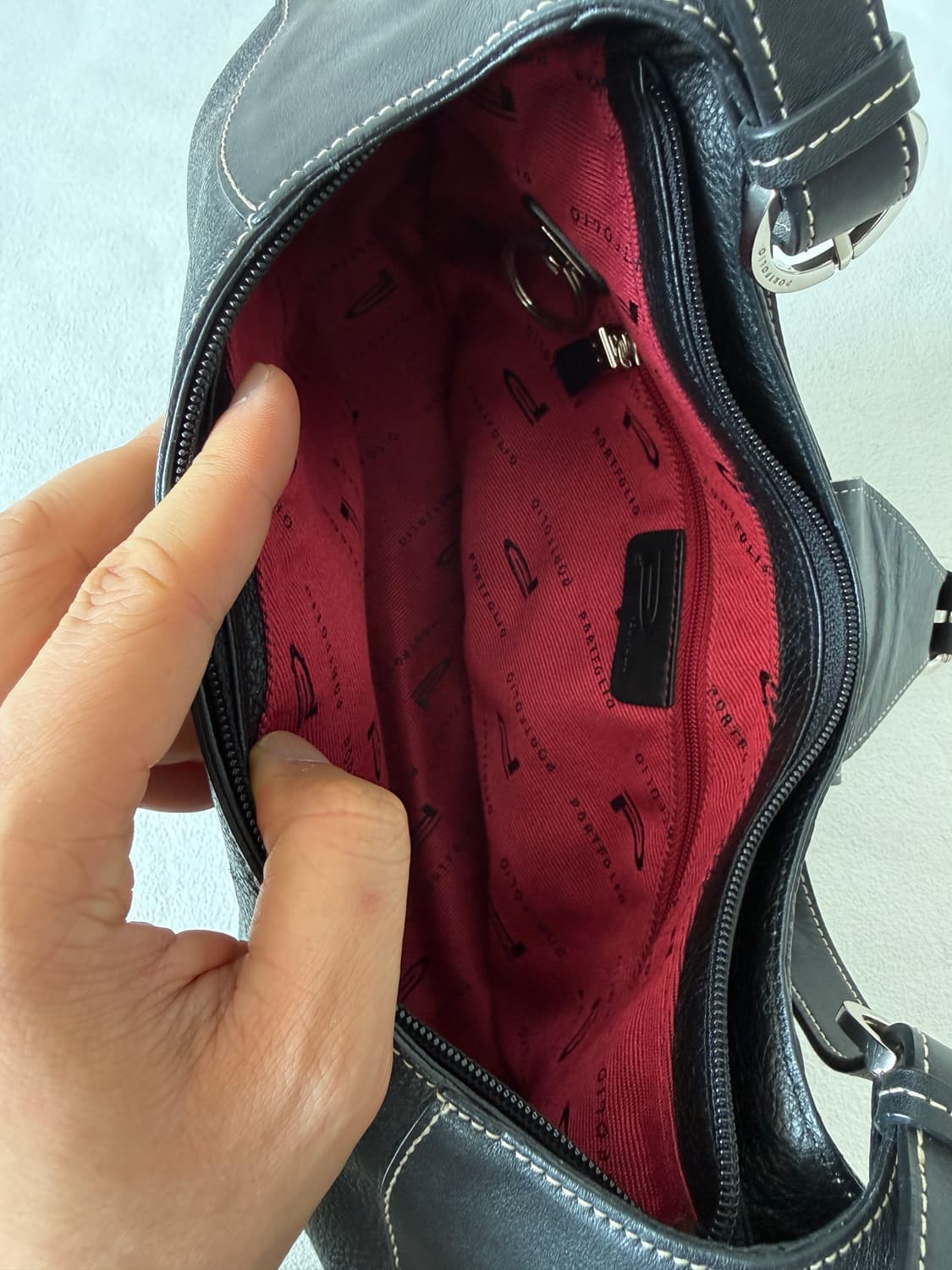 Pre owned 레더 숄더백 상품이미지7