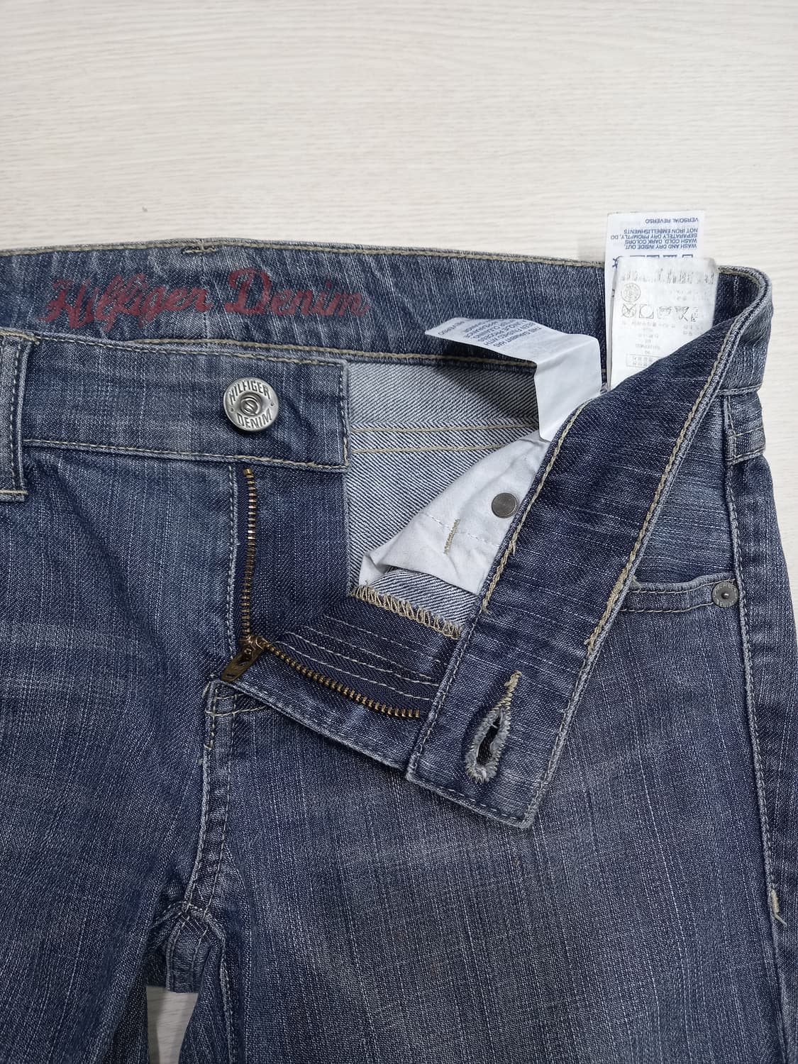 28 HILFIGER 골반 워싱 스판 부츠컷 청회색 28-900 상품이미지7