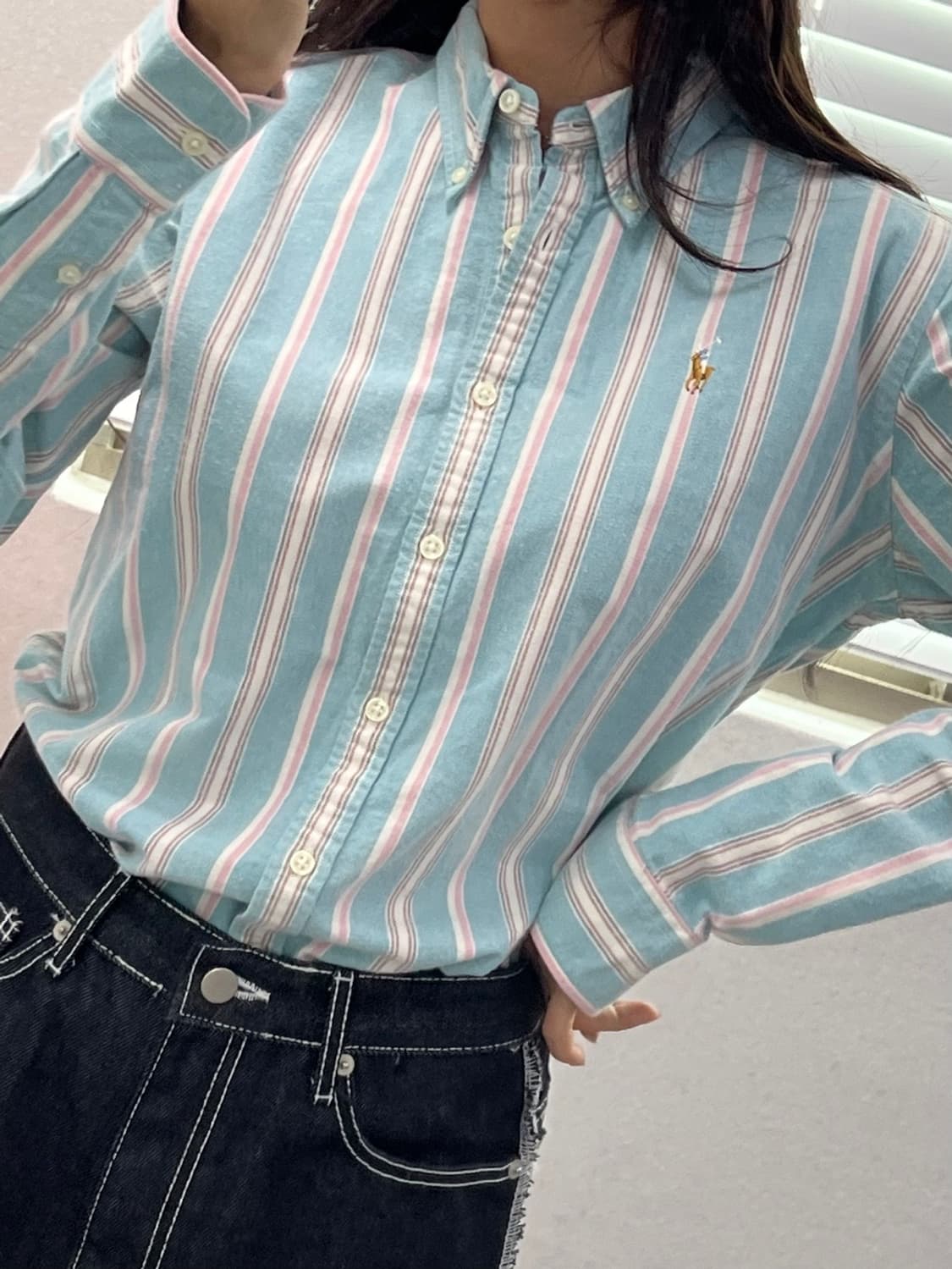 (WOMEN S)랄프로렌 스트라이프 셔츠-M576 상품이미지1