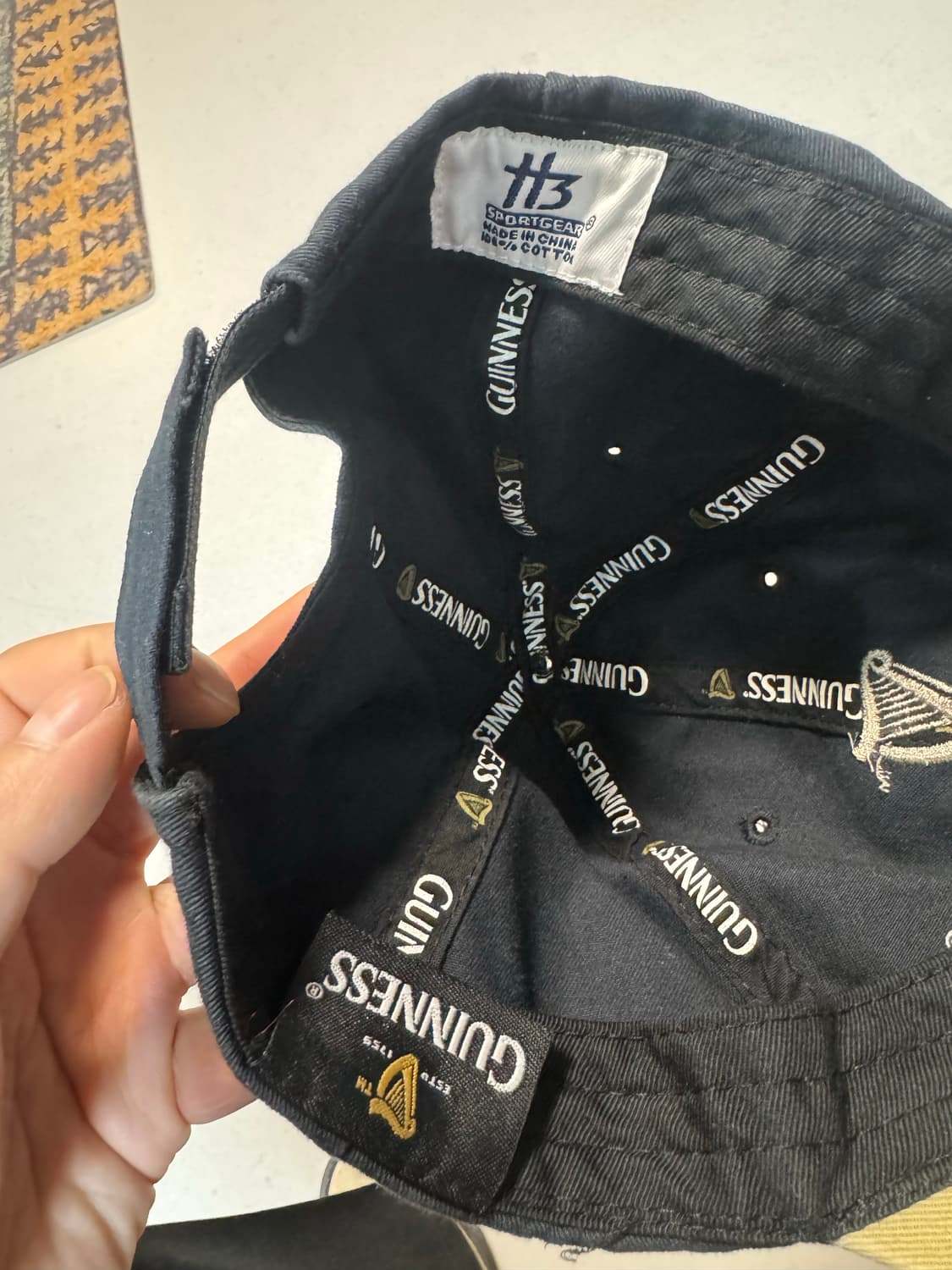 기네스 자수 로고 빈티지 볼캡 블랙 모자 스냅백 트러커캡 상품이미지4