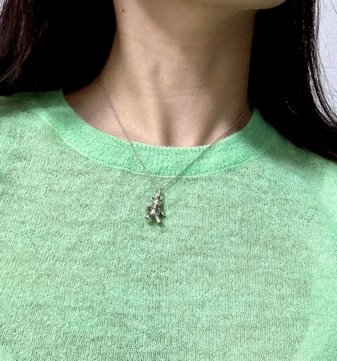 티파니앤코 하트 열쇠 /곰돌이(단종 희귀템) 실버 목걸이 상품이미지5