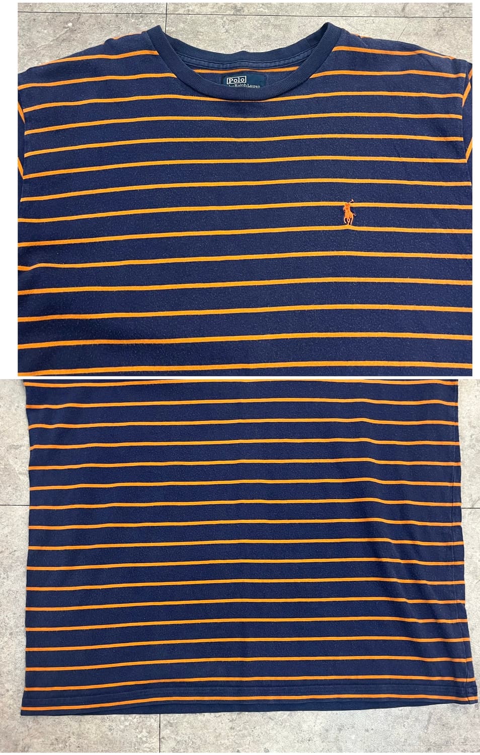 폴로 랄프로렌 스트라이프 반팔티 네이비 L #csz4132 상품이미지5