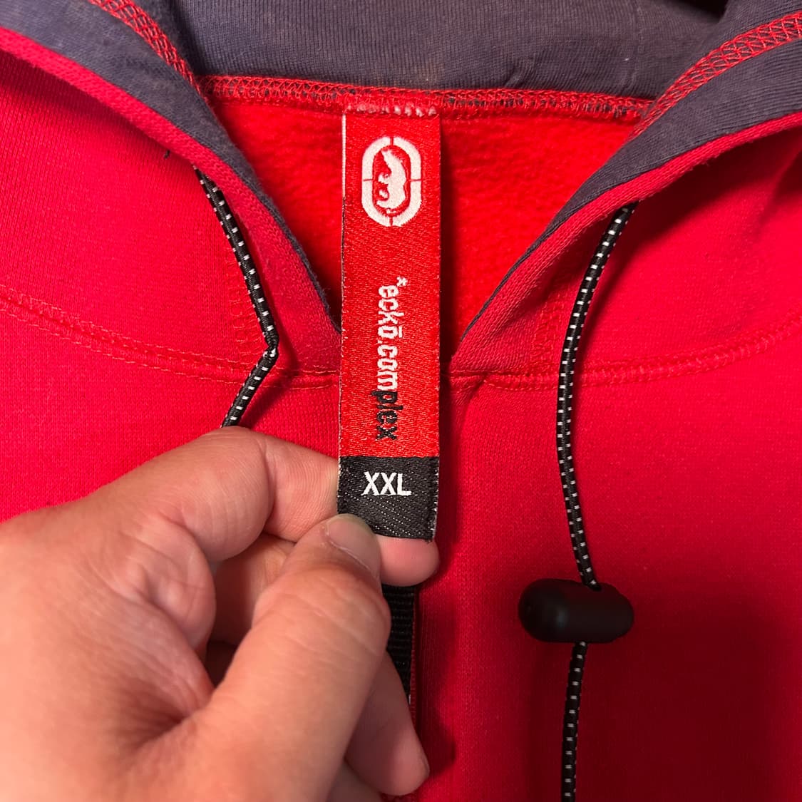 [2XL] 에코 언리미티드 오버핏 레드 후드집업 상품이미지4