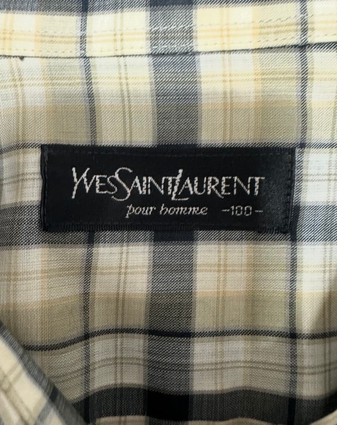 YSL 입생로랑 체크 반팔 셔츠 상품이미지5