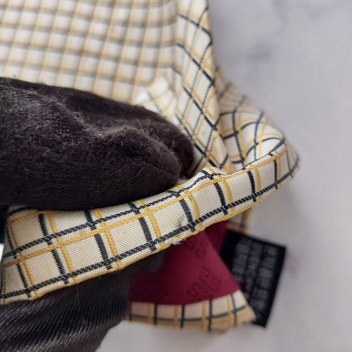 지방시 실크 베이지 체크 패턴 넥타이 10cm B등급 K2491
 상품이미지6