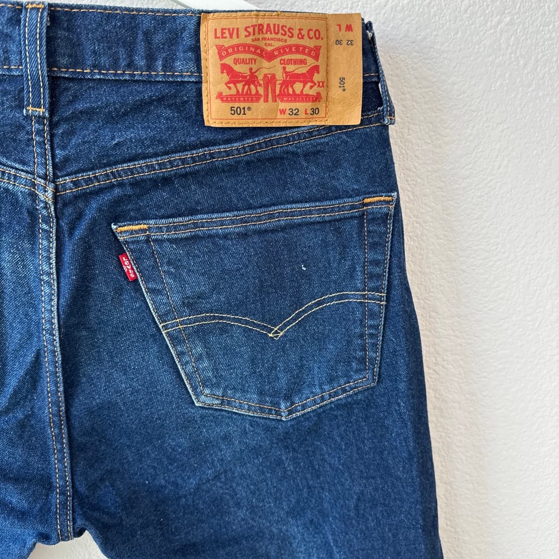 [32x30] 리바이스 501 버튼플라이 블루 데님 상품이미지6
