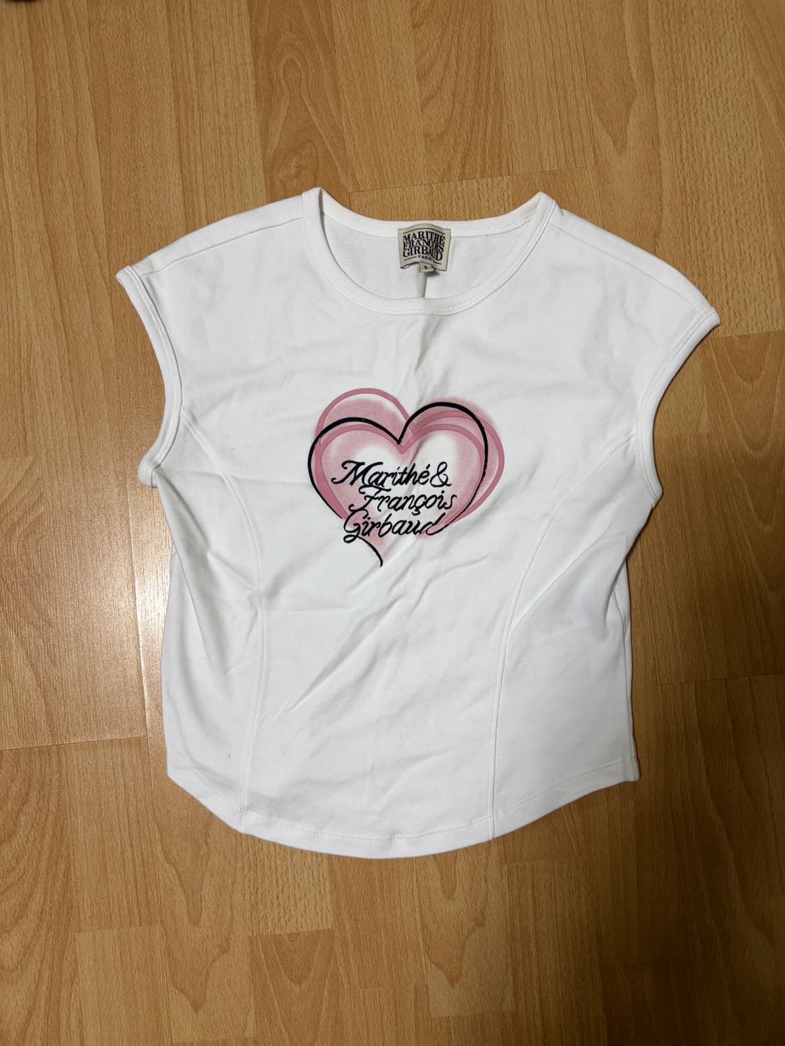 마리떼 하트 반팔티 s 상품이미지1