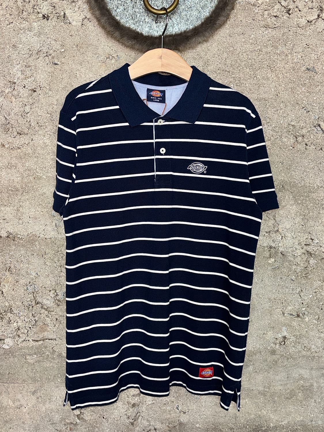 Dickies 스트라이프 PK 티셔츠 / Navy 상품이미지1