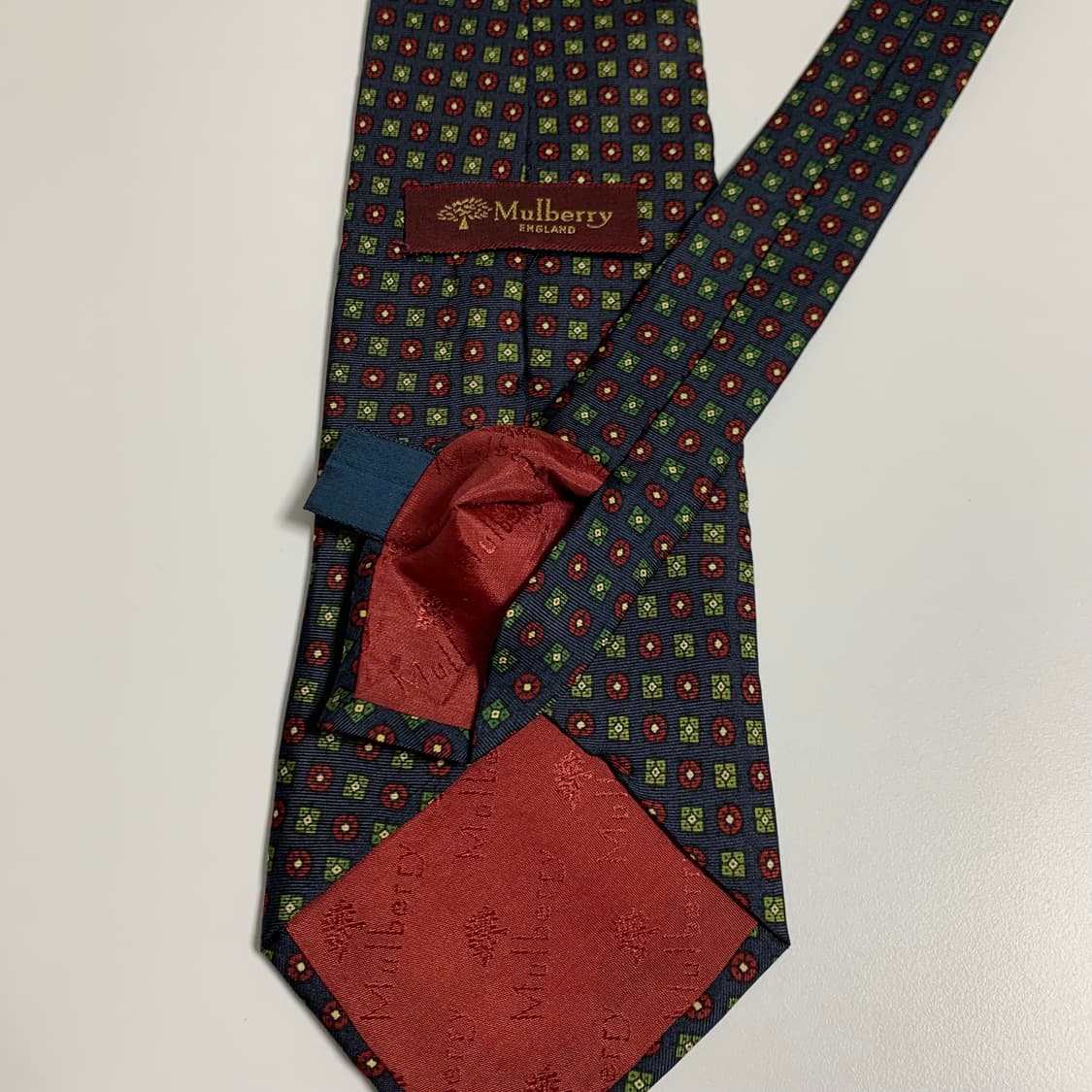 멀버리(Mulberry) 프랑스 100실크 기하학적패턴 명품넥타이 A+ 상품이미지7