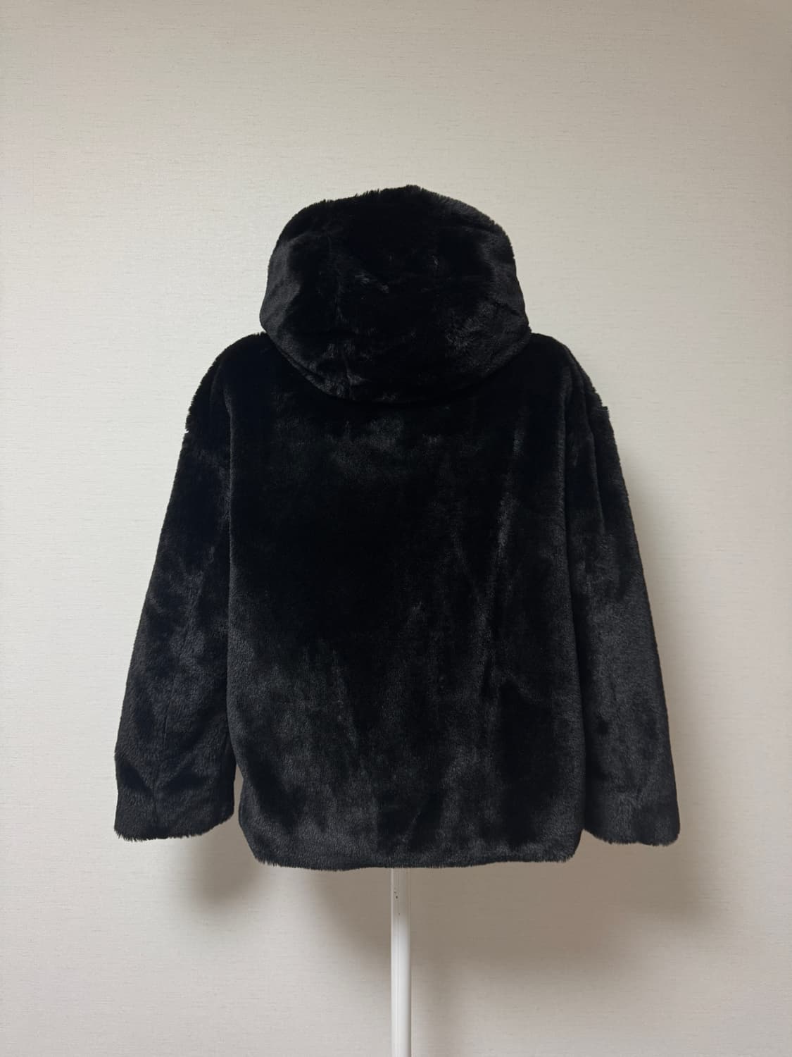 자라) 블랙 후드 퍼 자켓 상품이미지3