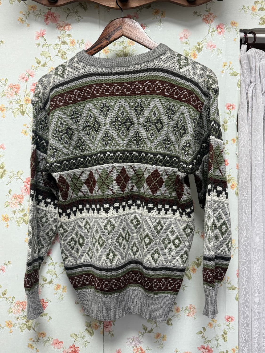 어텀 아가일 니트 상품이미지2