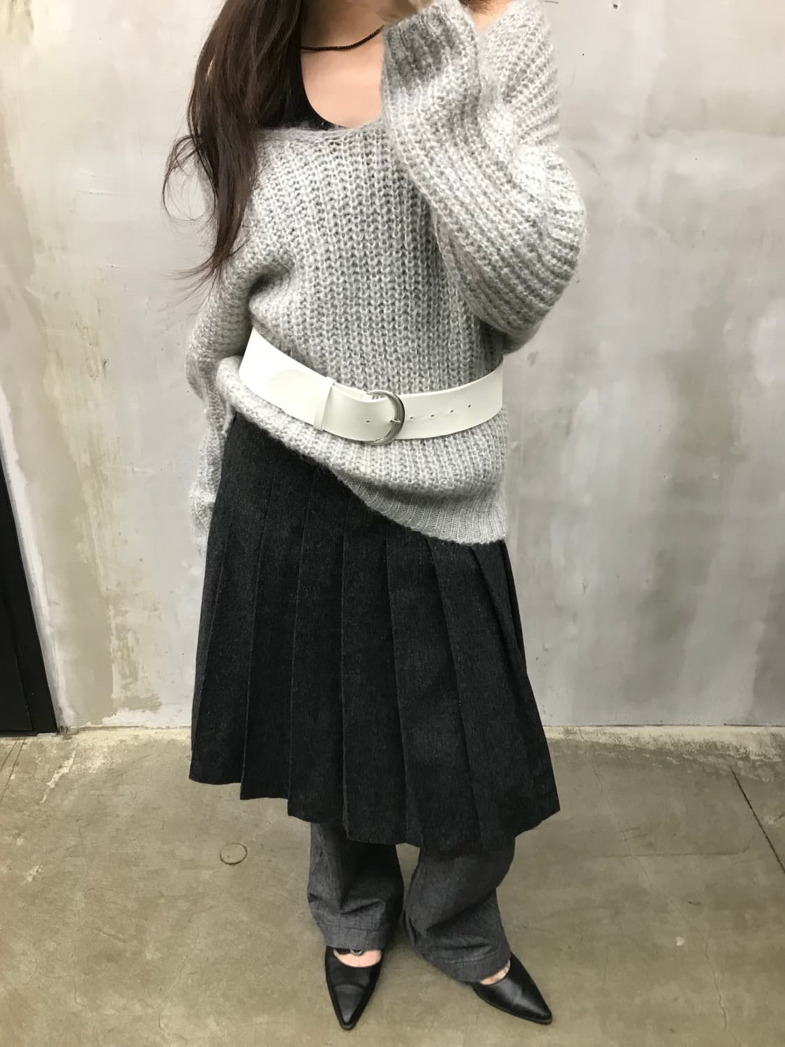 Wool pleats sk 상품이미지8