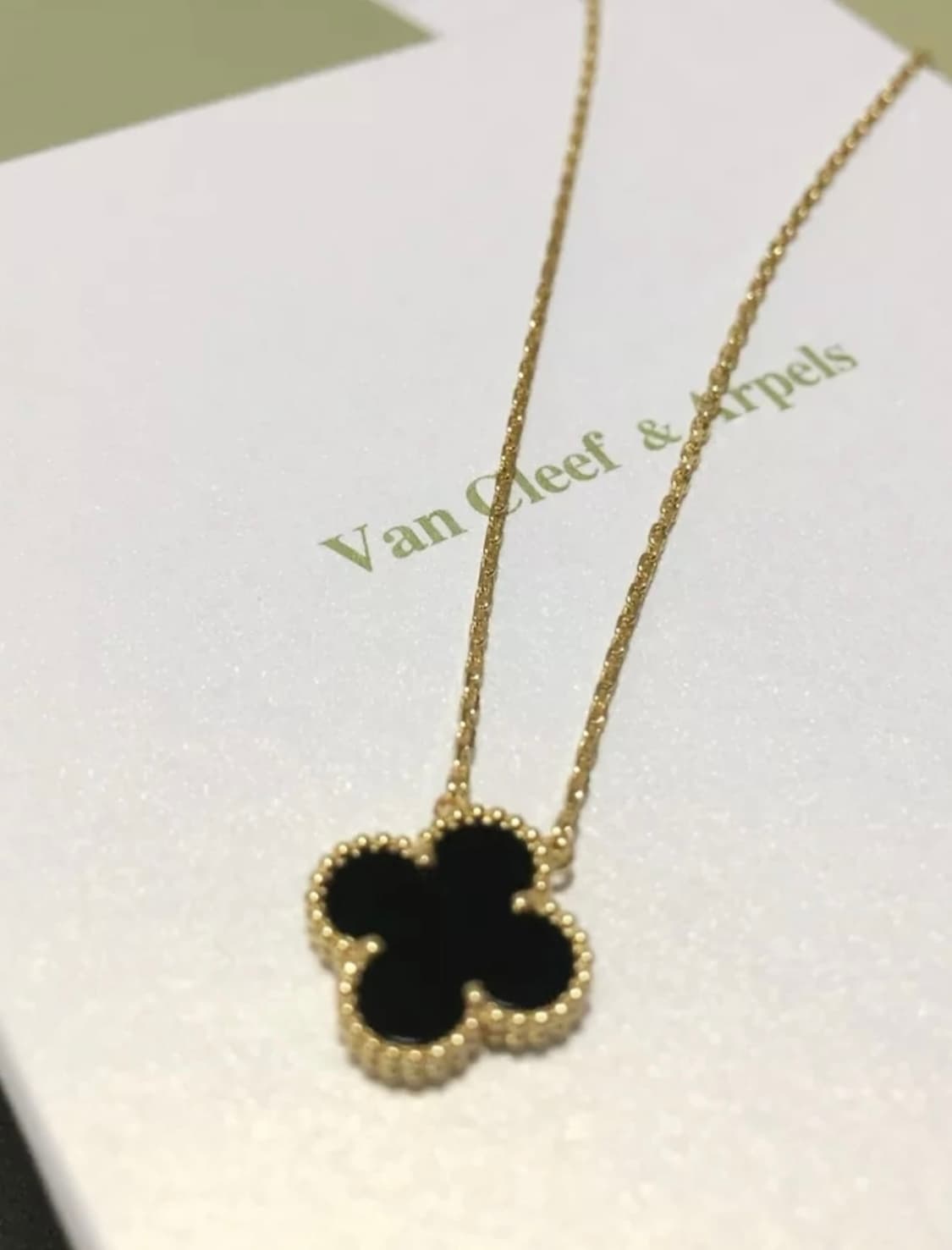 반클리프&아펠 알함브라 빈티지 오닉스 목걸이
 상품이미지3