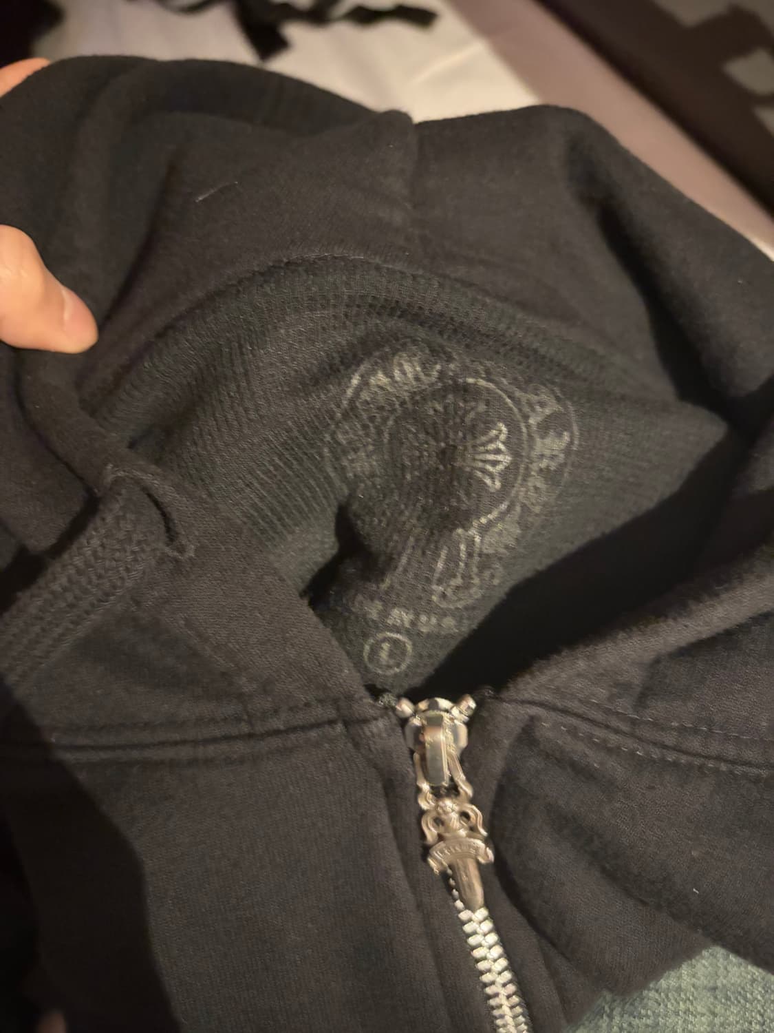 크롬하츠 플로랄 플리스 호스슈 후드집업 L 급처 상품이미지2