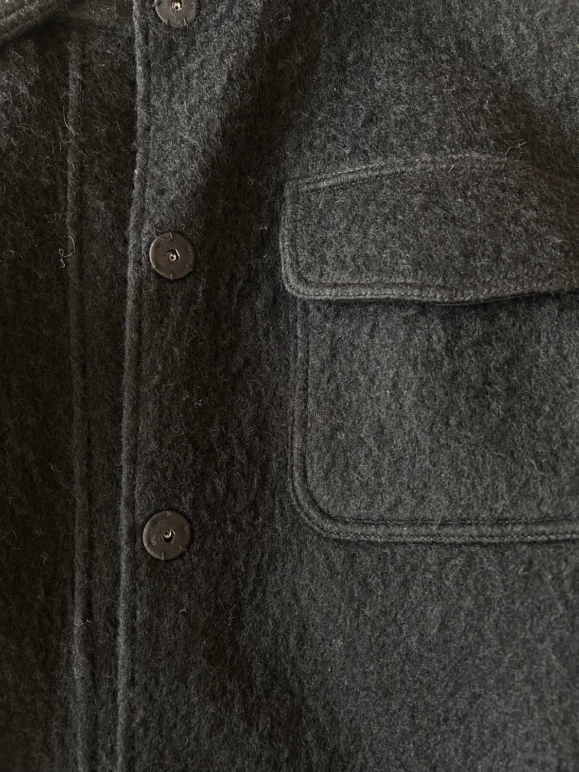 ORR 블랙 셔츠형 오버핏 울자켓 상품이미지5