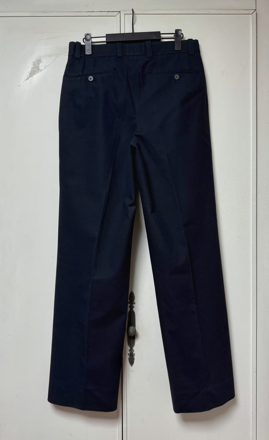 우영미 23ss 키링 딥턱 와이드 슬랙스 네이비 48 상품이미지3