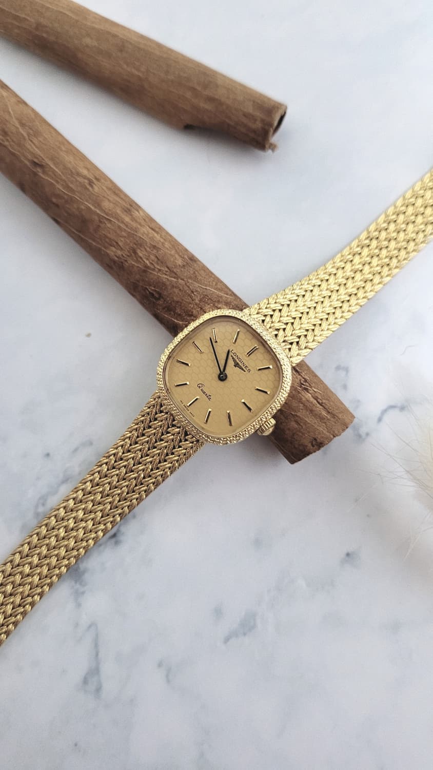 [특가상품]정품 론진 골드 플레이트 빈티지 여성용 쿼츠시계 상품이미지3