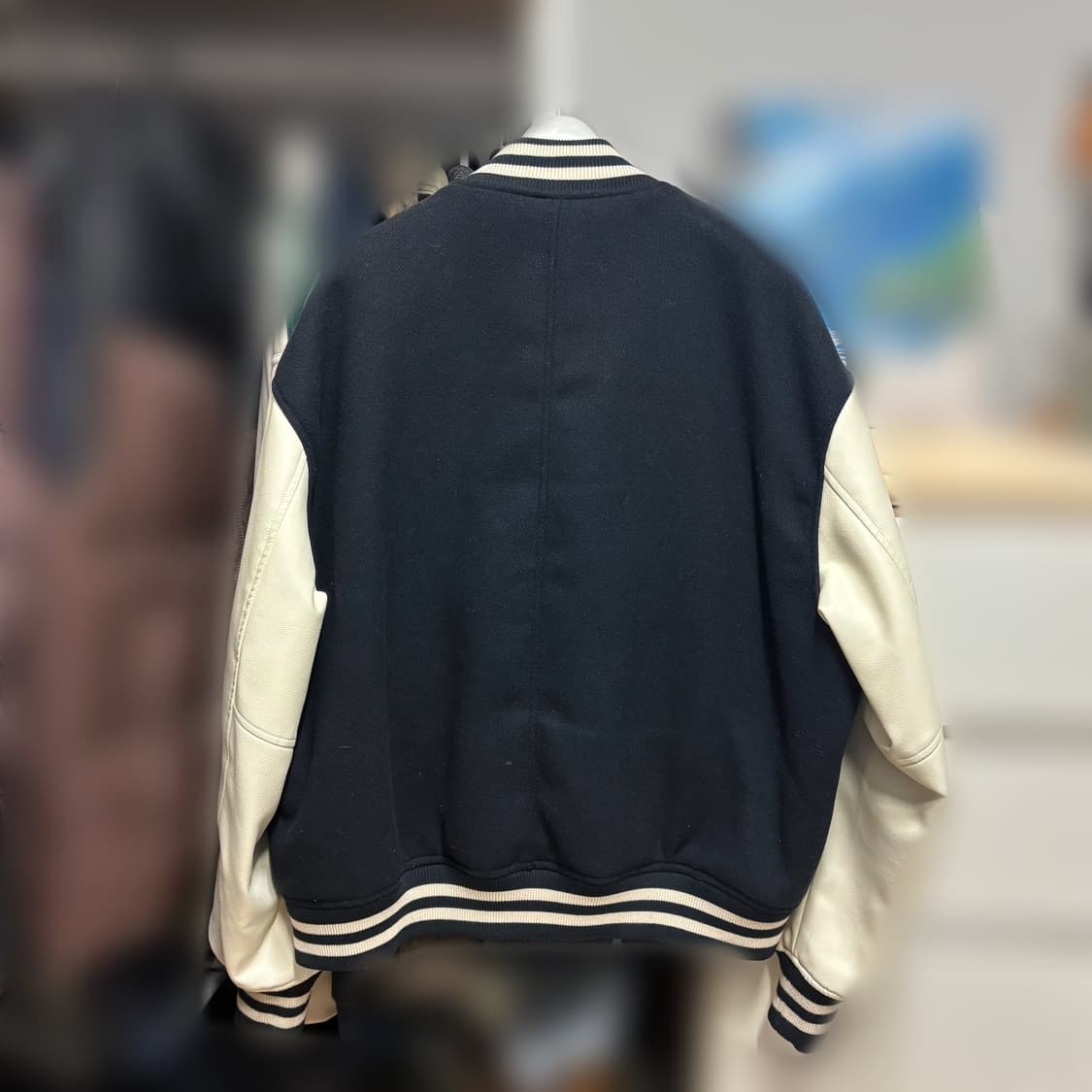 코드그라피 레더 WOOL 바시티 자켓  상품이미지2
