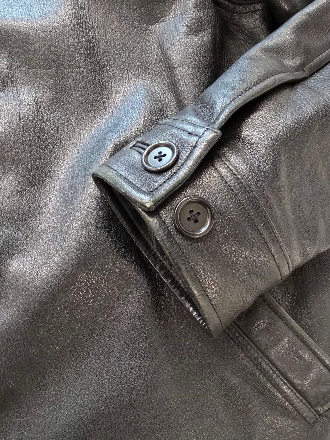 올드 갭 레더 카코트 M 상품이미지4