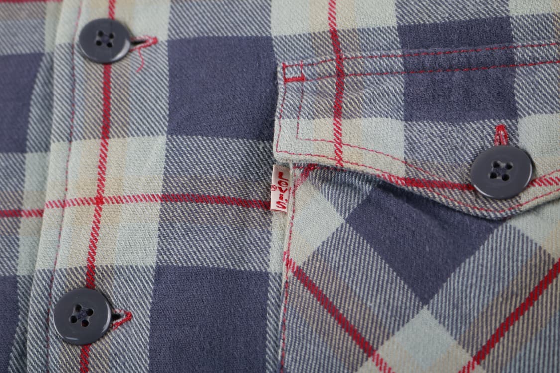 [L] 90's 리바이스 누빔 체크 셔츠자켓 상품이미지3