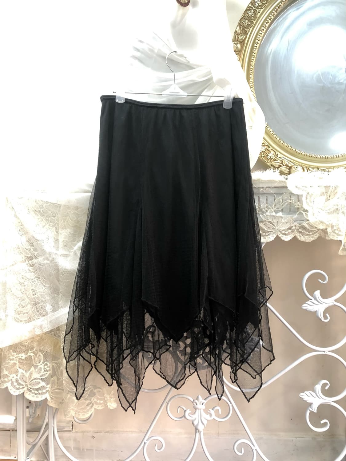 black layered tulle skirt 상품이미지1