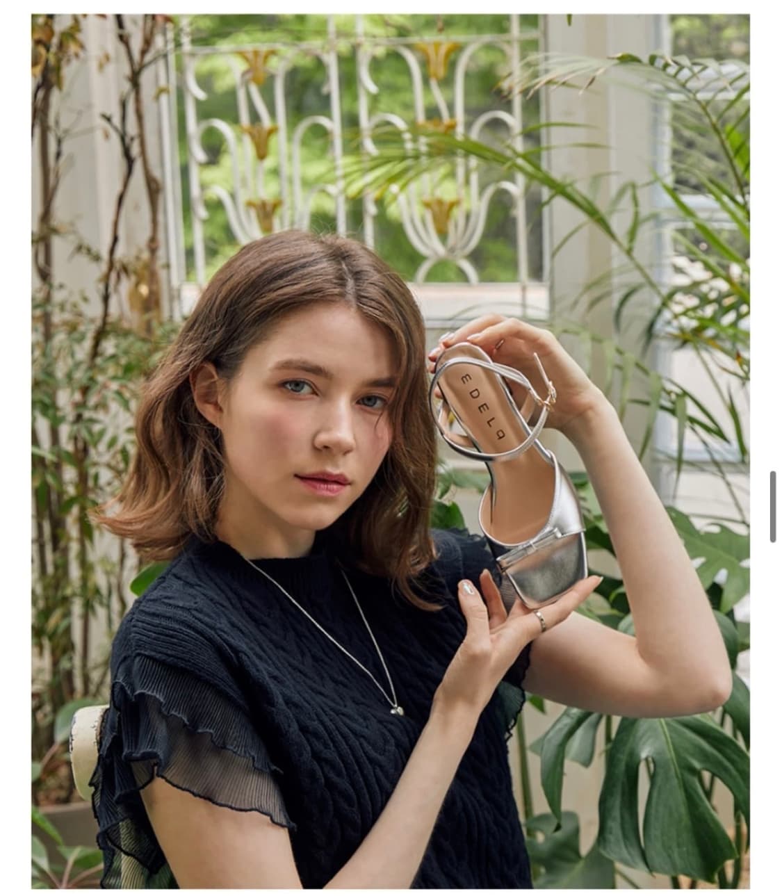 에델 리본 스트랩 샌들 실버 230사이즈 새상품 상품이미지5