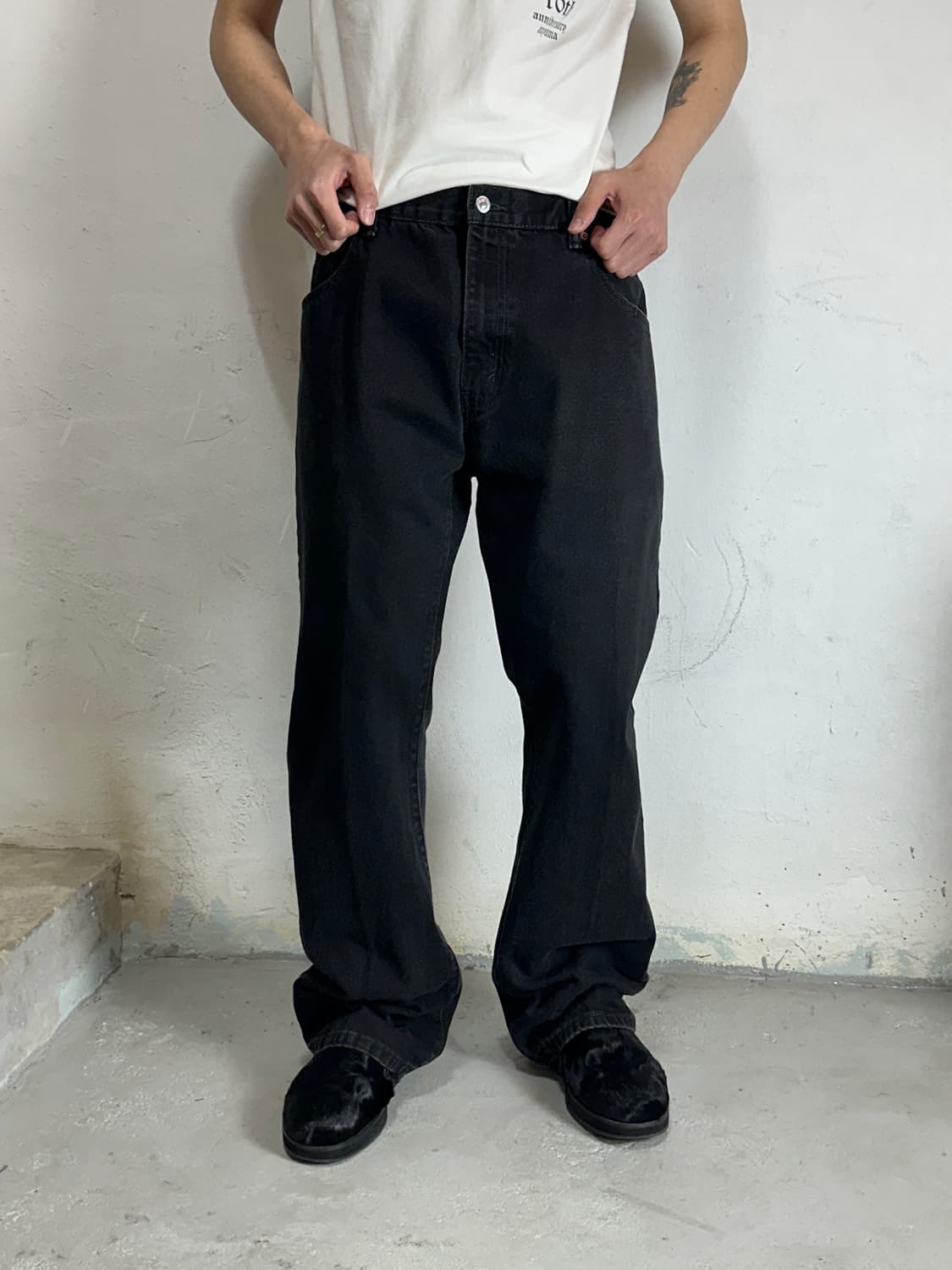 00's 빈티지 리바이스 517 블랙 부츠컷 리바이스 플레어진 상품이미지10