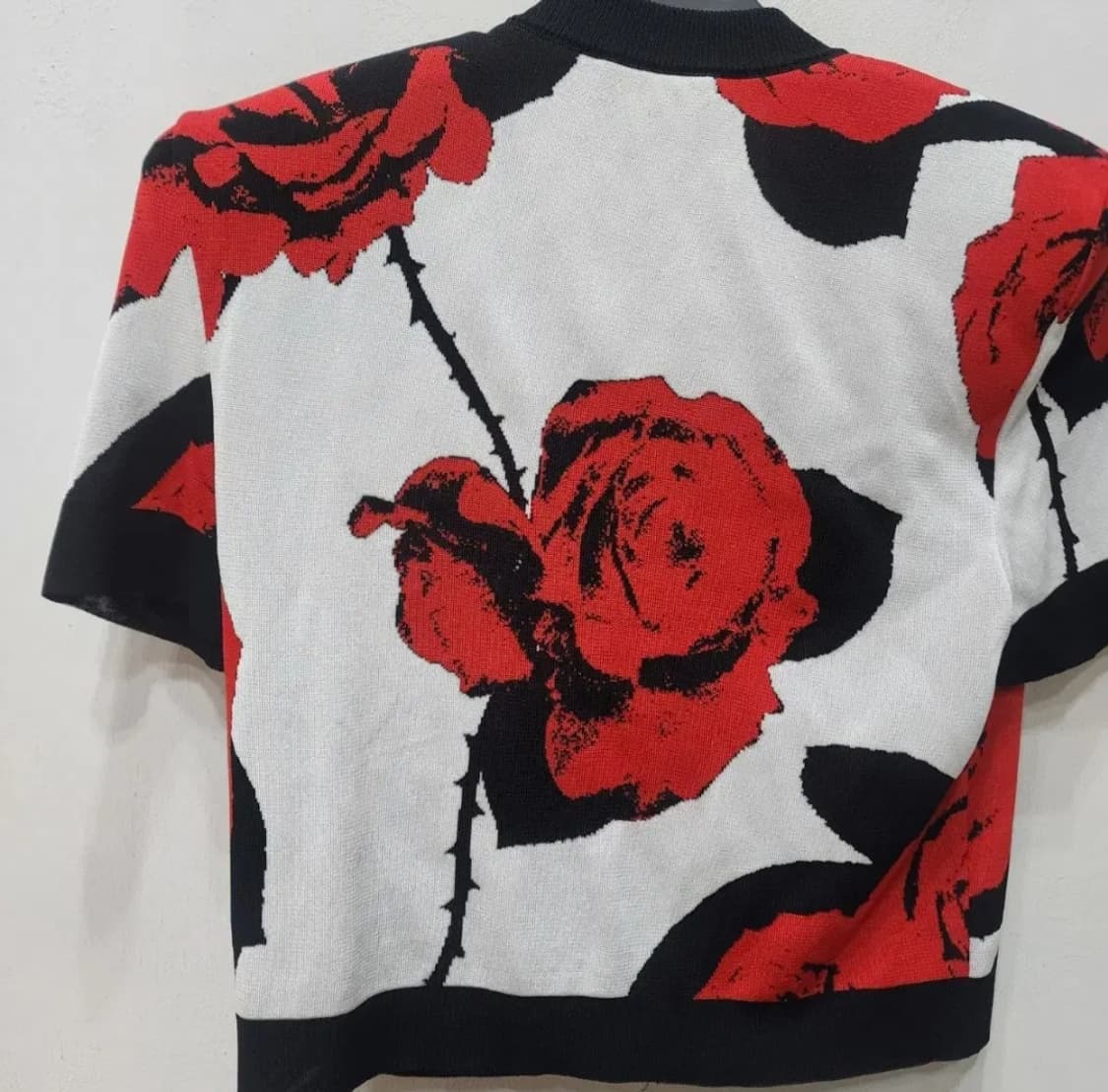 발망 플로랄 로즈 크롭 니트 가디건 36 백화점판 상품이미지6