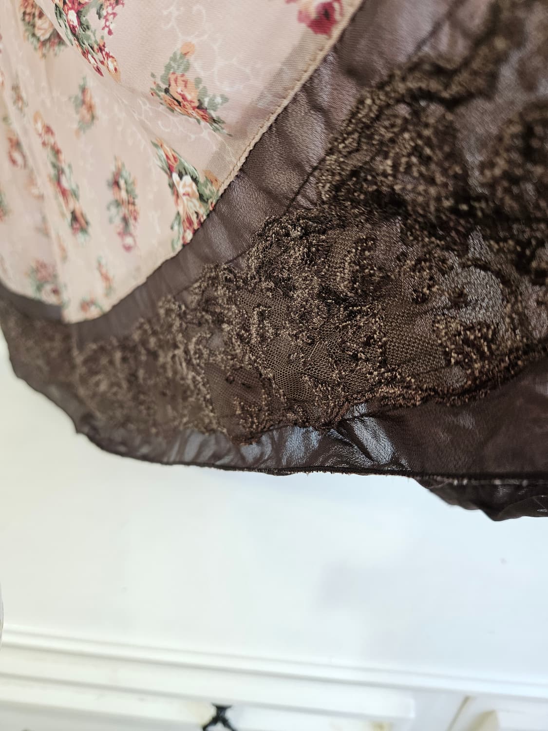 axes femme 로즈 패턴 레이스 쉬폰 원피스 상품이미지8