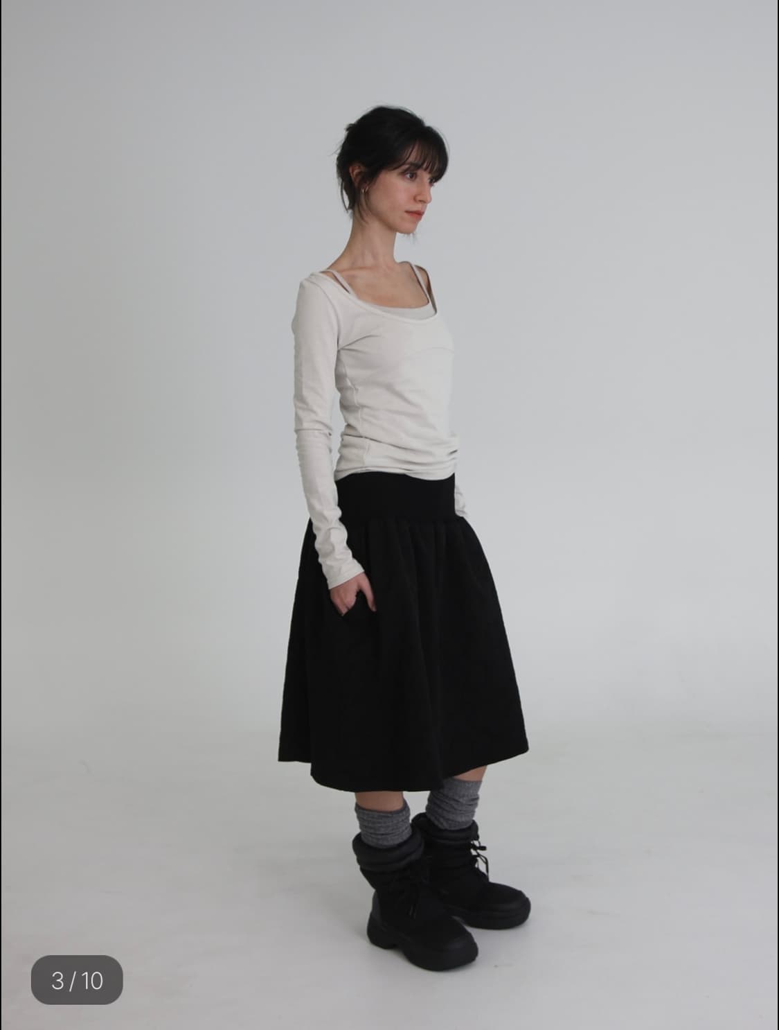 아모르샤이 BANDING MIDI SKIRT JACQUARD 상품이미지5