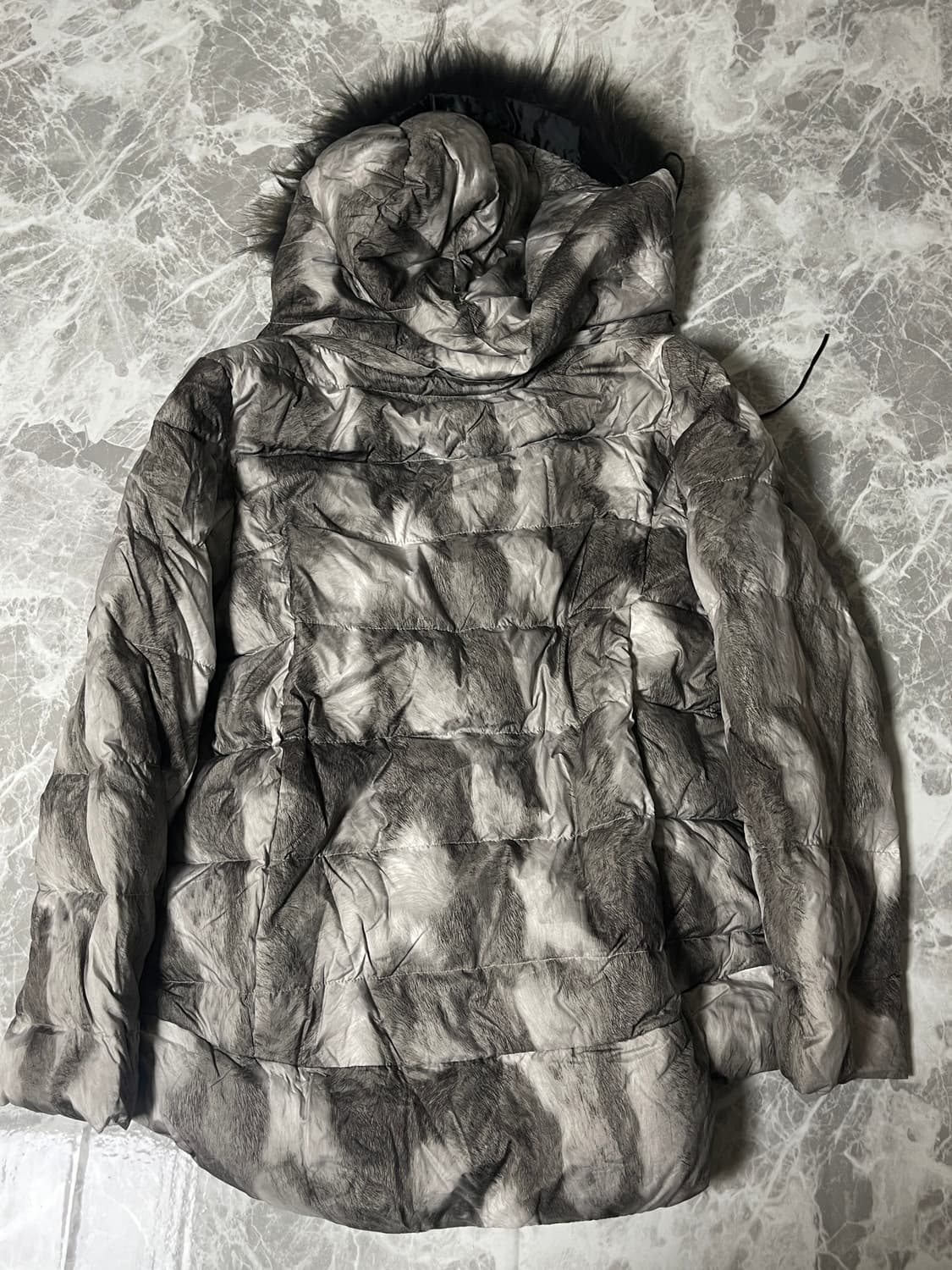 grunge fur padding jumper 상품이미지6