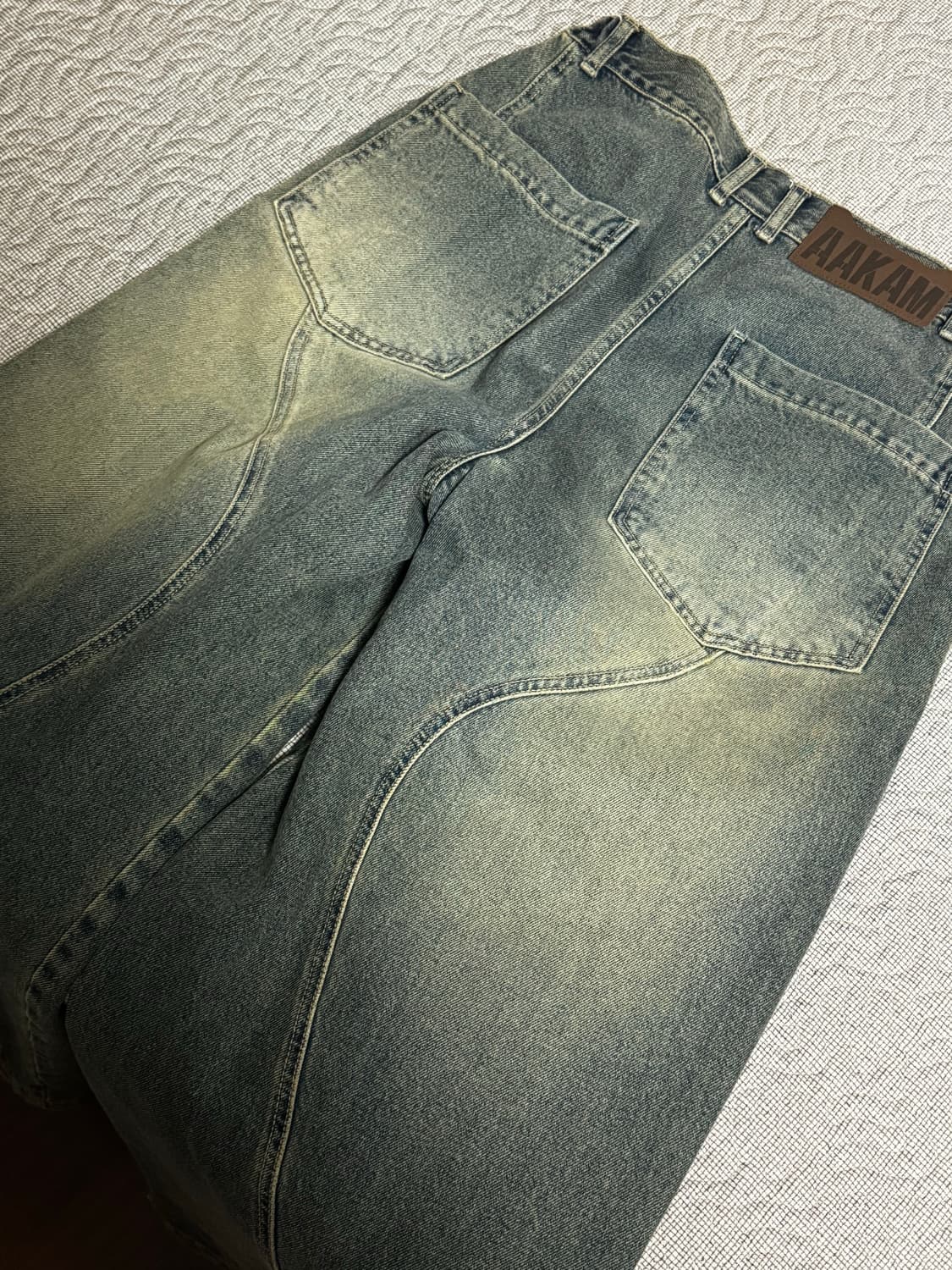 AAKAM Paneled Denim Pants (Blue) 2사이즈 상품이미지1
