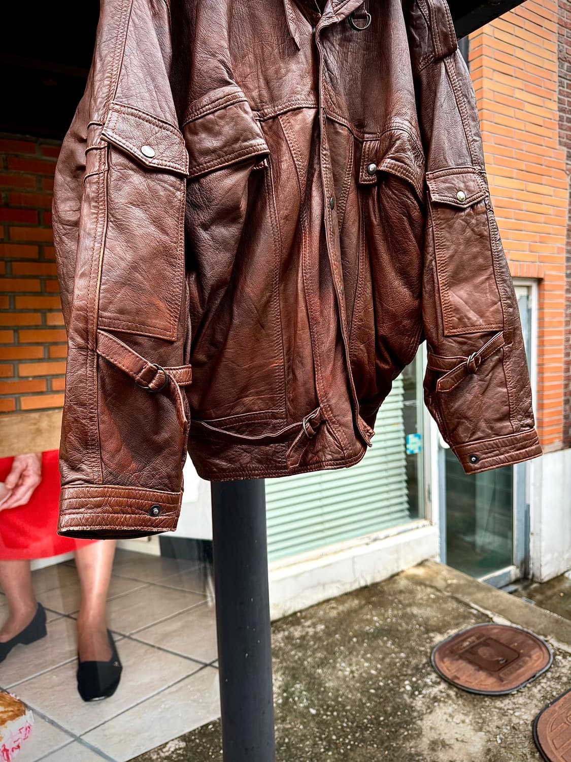 Vintage – Military Cargo Leather Jacket  상품이미지3
