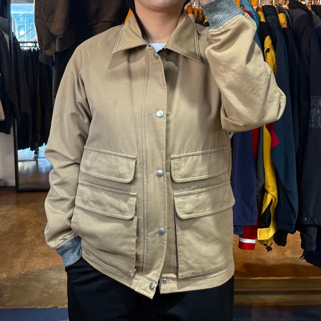 프리즘웍스 베이지 워크 자켓 상품이미지1