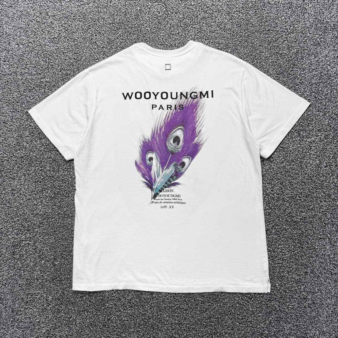 Name : 우영미 깃털 백로고 화이트컬러 오버핏 반팔티 :)  상품이미지1