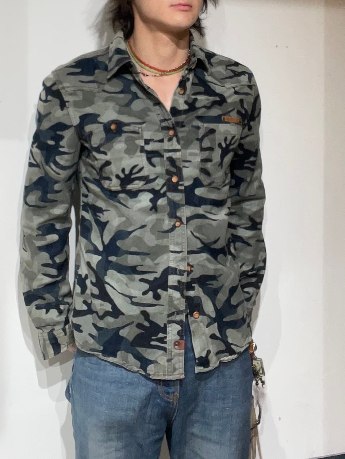 버카루 카모패턴 웨스턴 셔츠 상품이미지1