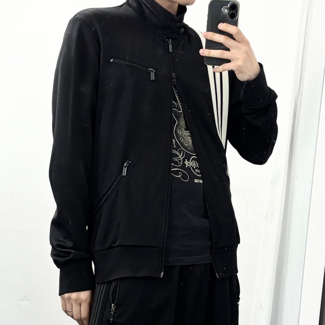 Y-3 요지 야마모토 바이커 져지 집업 자켓 상품이미지2