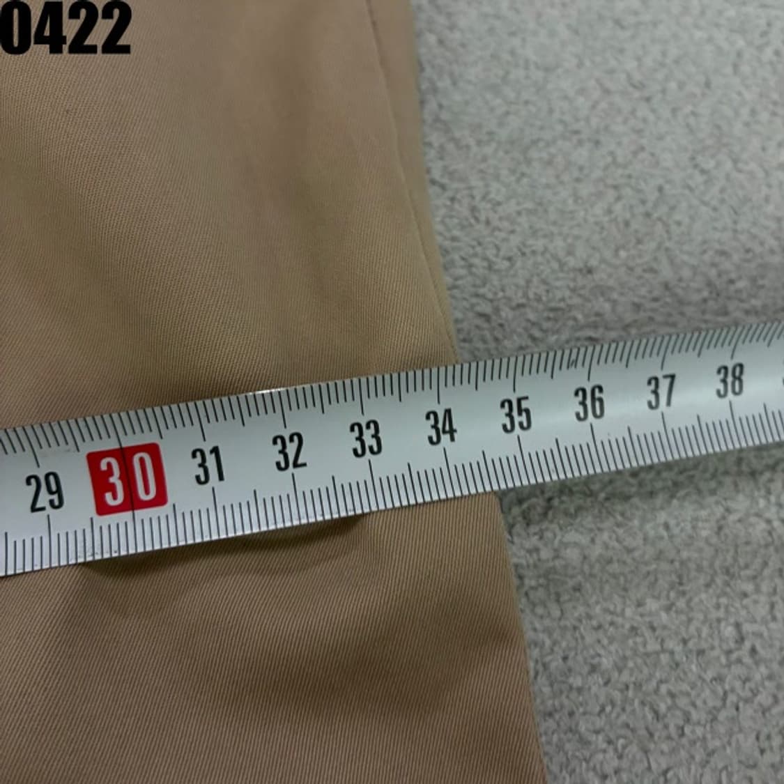 라코스테 베이지 면 와이드 팬츠 32 상품이미지6