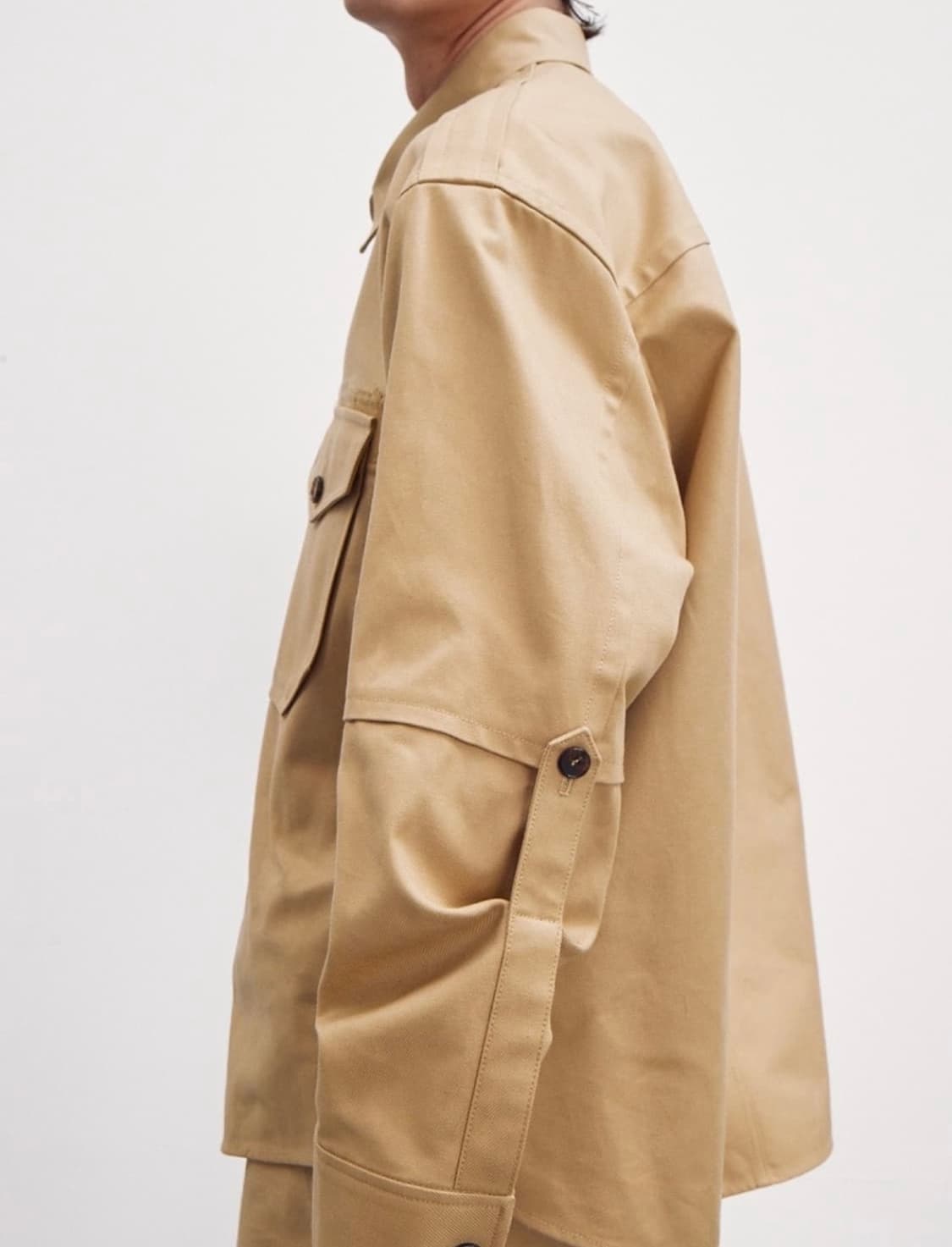 렉토 베이지 셔츠 자켓 상품이미지2