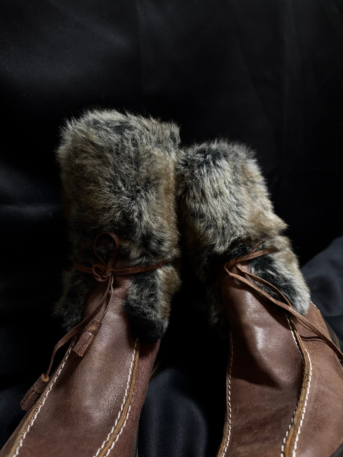 “Landrover” Brown Y2K Design Fur Boots 상품이미지4